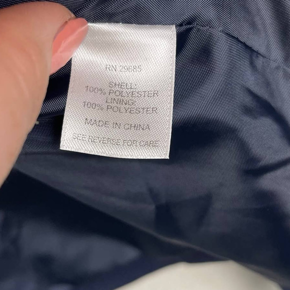 Pendleton‎ Navy Blue Zip Front Mock Neck Blazer Jacket with Pocket 8P Petite - Picture 9 of 15